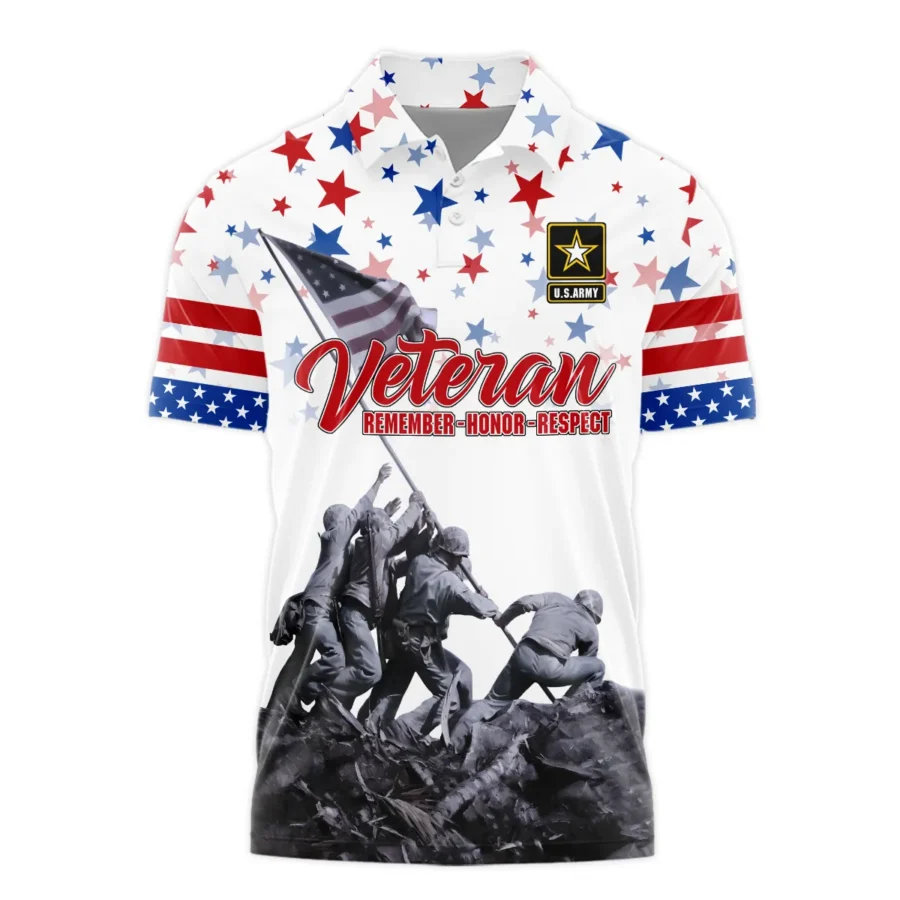 Veteran Memorial Day Remember Honor Respect U.S. Army Veterans All Over Prints Polo Shirt