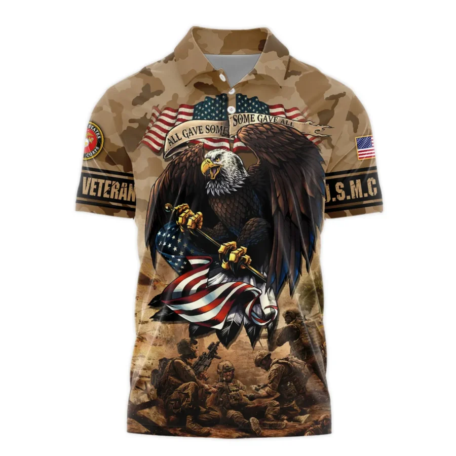 Veteran Camo Eagle All Gave Some Some Gave All U.S. Marine Corps Veterans All Over Prints Polo Shirt