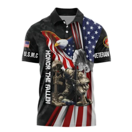 Veteran Honor The Fallen Dont You Dare Disrespect It U.S. Marine Corps Veterans All Over Prints Polo Shirt