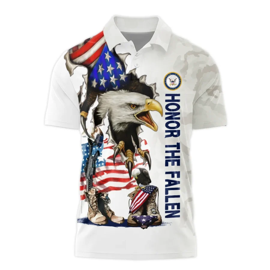 Veteran Remember Honor Respect U.S. Navy Veterans All Over Prints Polo Shirt