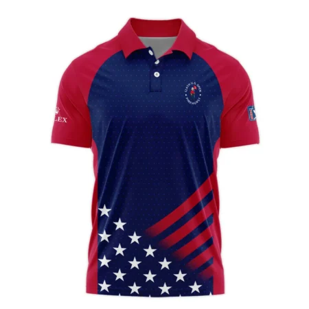 Rolex 124th U.S. Open Pinehurst Star White Dark Blue Red Background Polo Shirt Style Classic Polo Shirt For Men