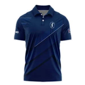 124th U.S. Open Pinehurst Dark Blue White Line Callaway Quarter-Zip Polo Shirt