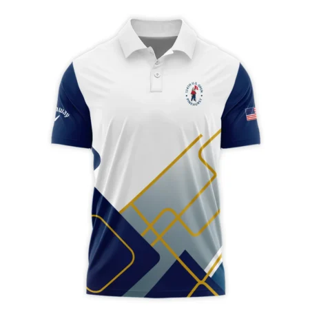 124th U.S. Open Pinehurst Blue Yellow Line White Callaway Polo Shirt Style Classic