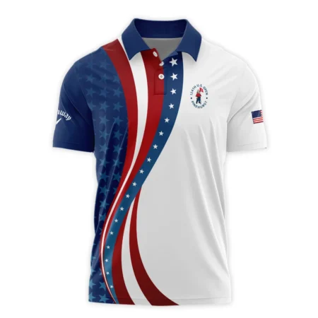 124th U.S. Open Pinehurst Blue Gradient Red White Star Callaway Polo Shirt Style Classic