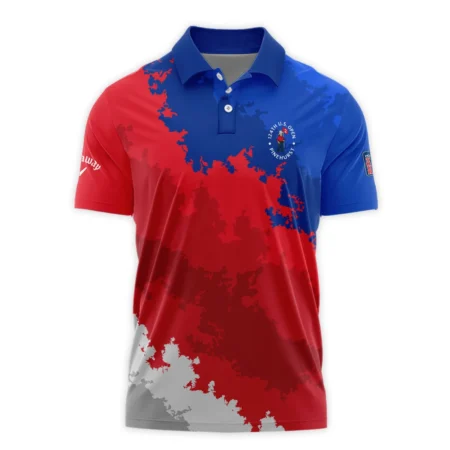 Callaway 124th U.S. Open Pinehurst Blue Red White Background Polo Shirt Style Classic