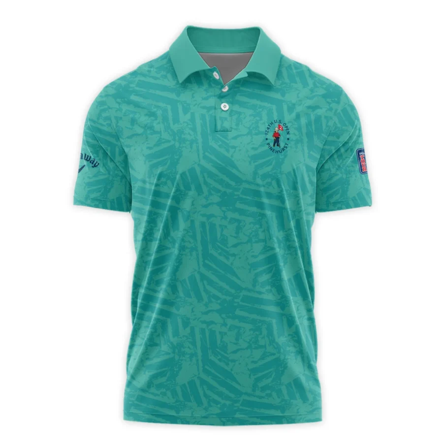 Moderate Cyan Abstract 124th U.S. Open Pinehurst Callaway Polo Shirt Style Classic