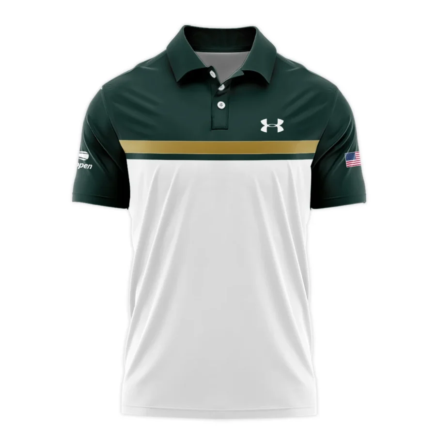 Under Armour US Open Tennis Champions Dark Green Yellow White Polo Shirt Style Classic Polo Shirt For Men