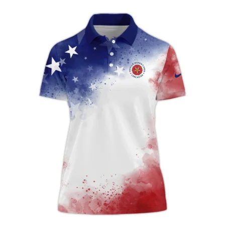 79th U.S. Women’s Open Lancaster Nike Golf Blue Red Watercolor White Star Sleeveless Polo Shirt