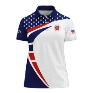 79th U.S. Women’s Open Lancaster Nike Blue Red White Star Quater Zip Sleeveless Polo Shirt
