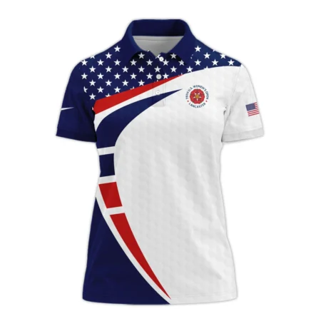 79th U.S. Women’s Open Lancaster Nike Blue Red White Star Zipper Sleeveless Polo Shirt