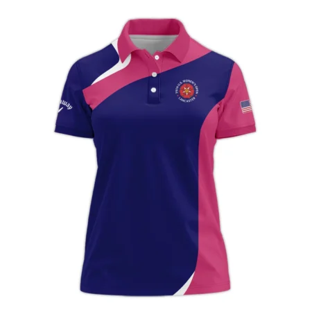 Callaway Blue Pink White 79th U.S. Women’s Open Lancaster Zipper Sleeveless Polo Shirt