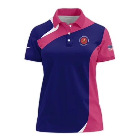 Nike Blue Pink White 79th U.S. Women’s Open Lancaster Zipper Short Polo Shirt