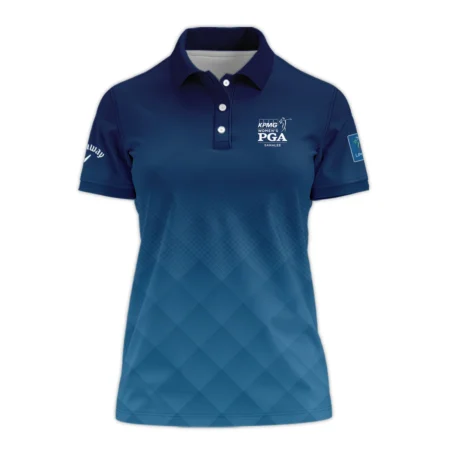 Callaway 2024 KPMG Women's PGA Championship Blue Diamond Abstract Short Polo Shirt