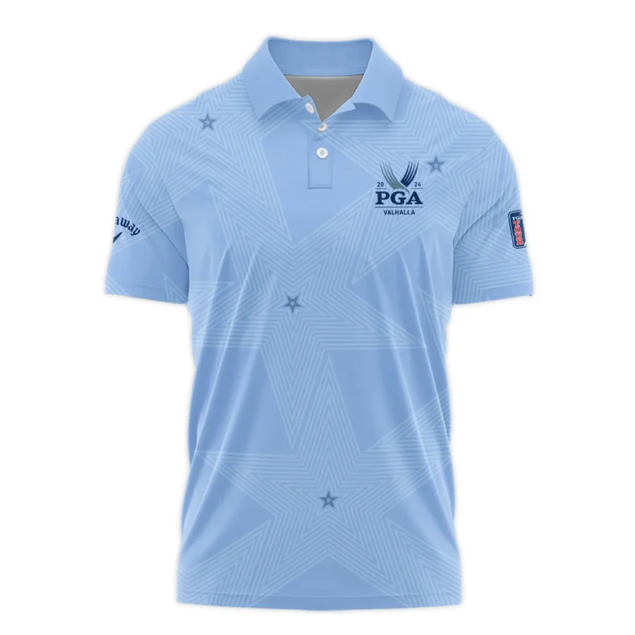 Golf Blue Color Star Pattern 2024 PGA Championship Valhalla Callaway Polo Shirt Style Classic