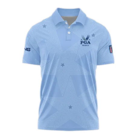 Golf Blue Color Star Pattern 2024 PGA Championship Valhalla Ping Polo Shirt Style Classic