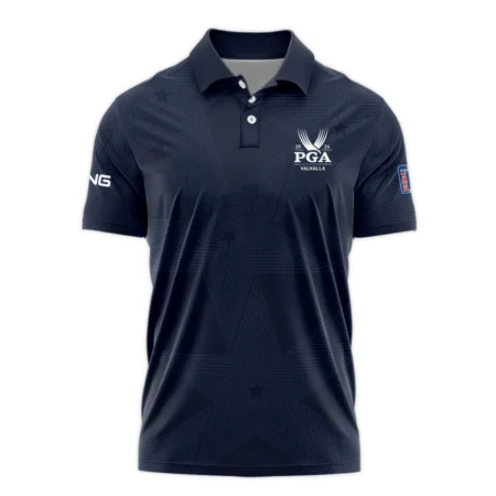 Golf Navy Color Star Pattern 2024 PGA Championship Valhalla Ping Polo Shirt Style Classic