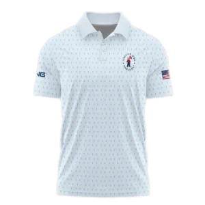 Golf Pattern Light Blue Cup 124th U.S. Open Pinehurst Callaway Quarter-Zip Polo Shirt