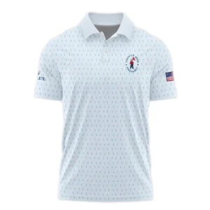 Golf Pattern Light Blue Cup 124th U.S. Open Pinehurst Ping Quarter-Zip Polo Shirt