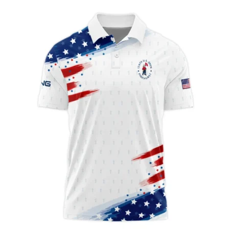 Golf Flag American Loves 124th U.S. Open Pinehurst Ping Polo Shirt Style Classic
