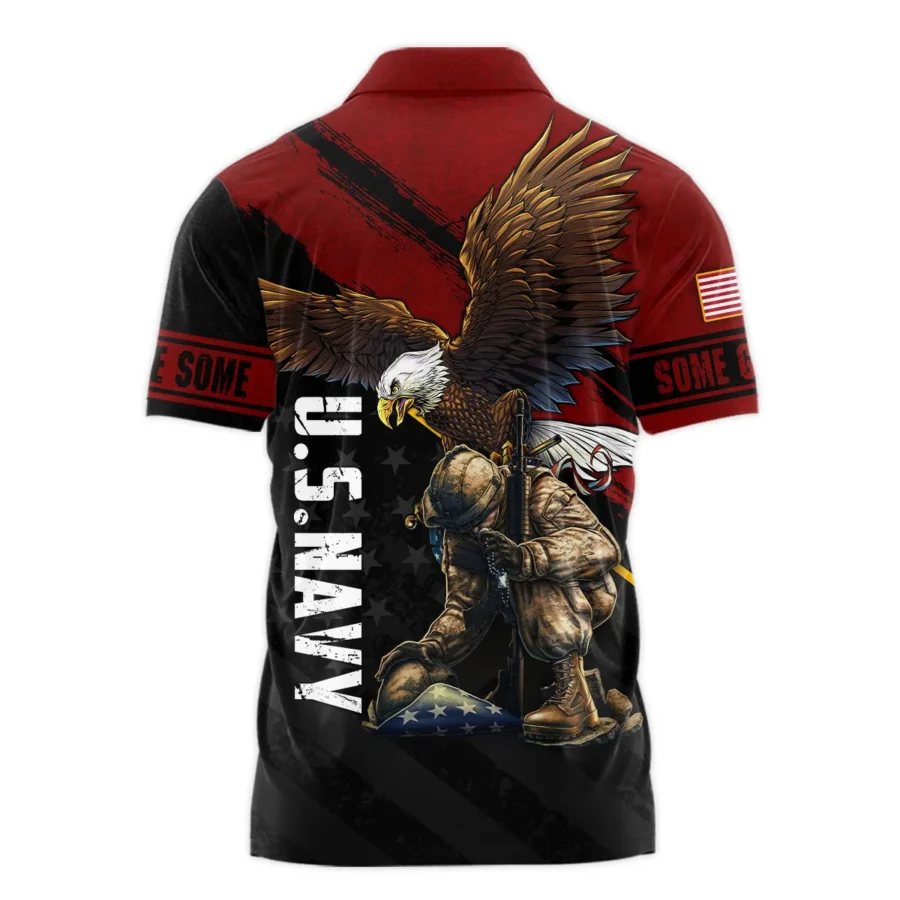 Veteran Eagle All Gave Some Some Gave All U.S. Navy Veterans All Over Prints Polo Shirt