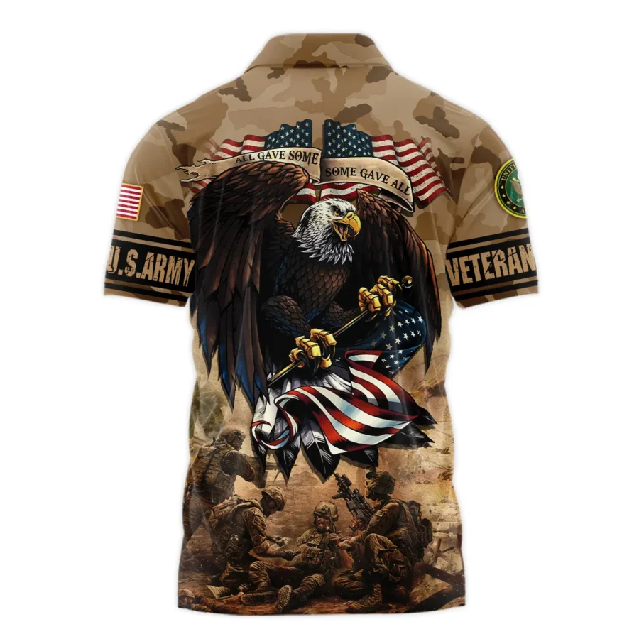 Veteran Camo Eagle All Gave Some Some Gave All U.S. Army Veterans All Over Prints Polo Shirt