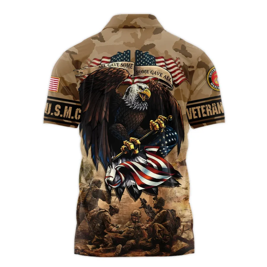 Veteran Camo Eagle All Gave Some Some Gave All U.S. Marine Corps Veterans All Over Prints Polo Shirt