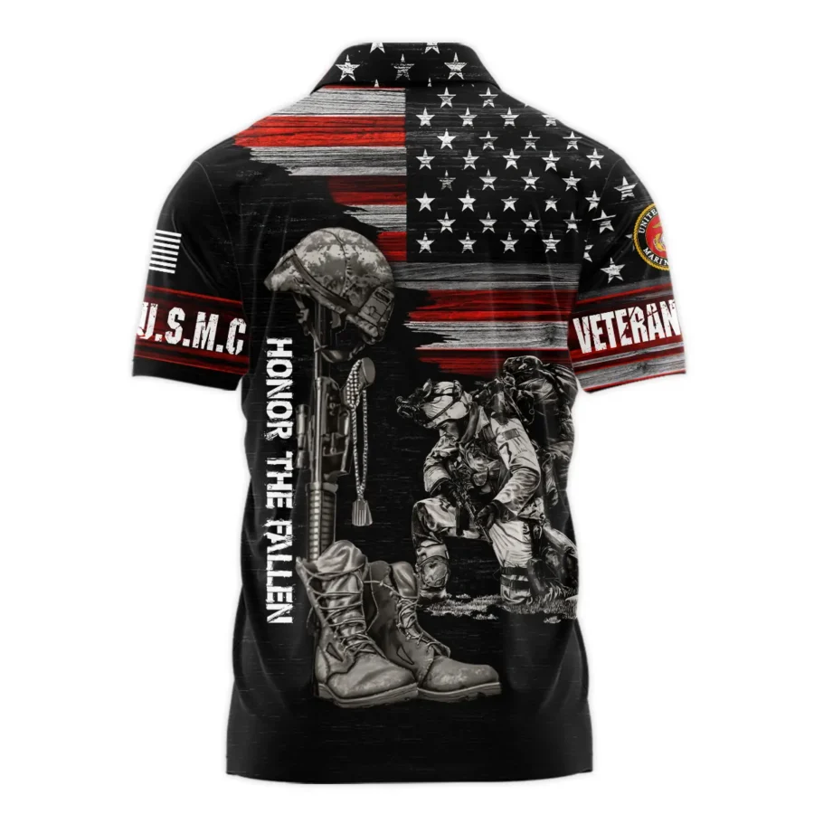 Veteran Honor The Fallen U.S. Marine Corps Veterans All Over Prints Polo Shirt