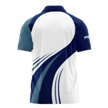 2024 PGA Championship Valhalla Golf Blue Wave Pattern Ping Polo Shirt Style Classic Polo Shirt For Men