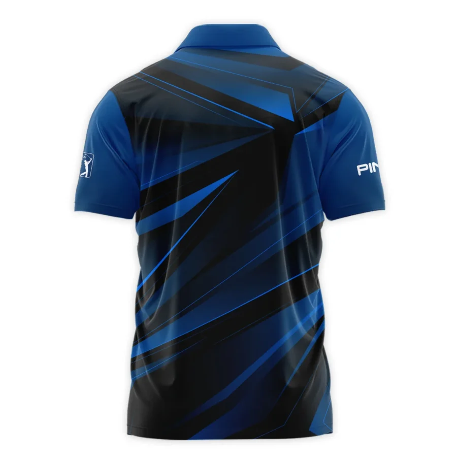 Ping 124th U.S. Open Pinehurst Dark Blue Gradient Sublimation Zipper Polo Shirt Style Classic