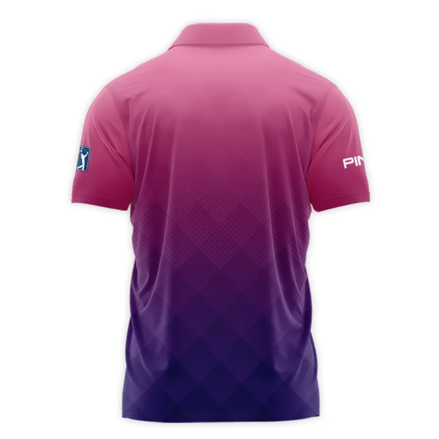 Ping 124th U.S. Open Pinehurst Purple Pink Gradient Abstract Polo Shirt Style Classic