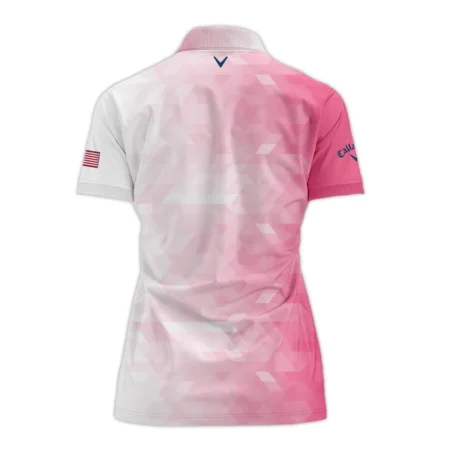 Callaway 79th U.S. Women’s Open Lancaster Pink Abstract Background Short Polo Shirt