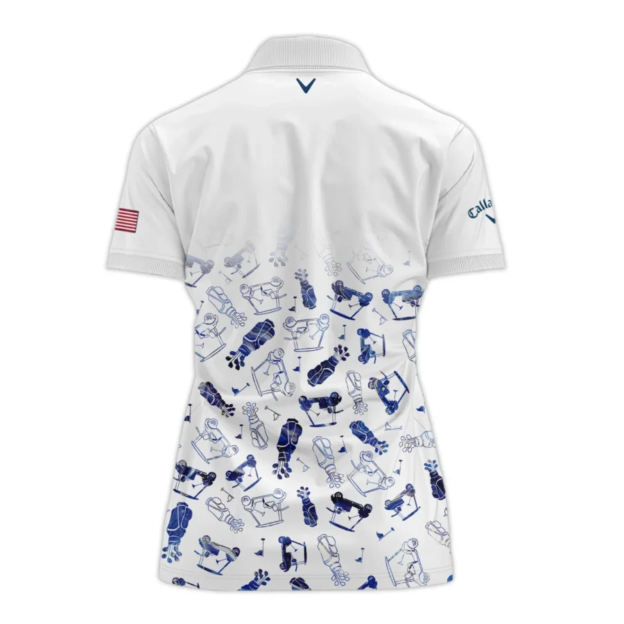 Golf Icon Abstract Pattern 79th U.S. Women’s Open Lancaster Callaway Zipper Short Polo Shirt