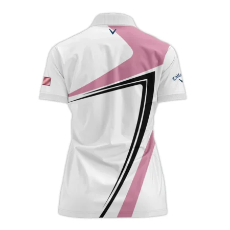 Pink Black Golf Pattern 79th U.S. Women’s Open Lancaster Callaway Zipper Short Polo Shirt
