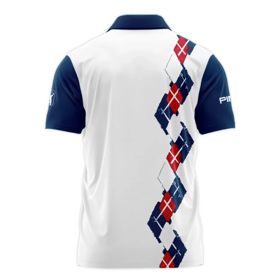 Golf Sport Pattern Blue Mix Color 124th U.S. Open Pinehurst Ping Polo Shirt Style Classic