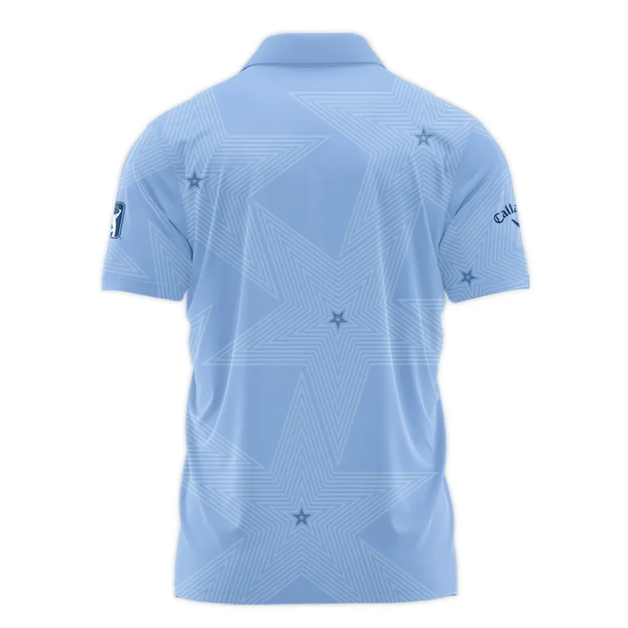 Golf Blue Color Star Pattern 2024 PGA Championship Valhalla Callaway Polo Shirt Style Classic