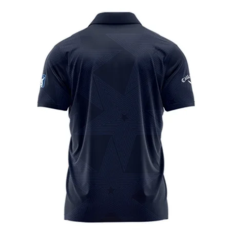 Golf Navy Color Star Pattern 2024 PGA Championship Valhalla Callaway Zipper Polo Shirt Style Classic