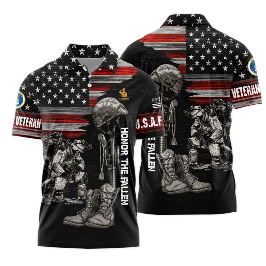 Veteran Honor The Fallen U.S. Air Force Veterans All Over Prints Polo Shirt