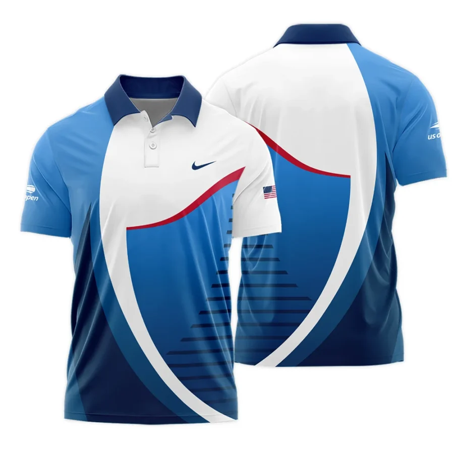 US Open Tennis Champions Nike Dark Blue Red White Polo Shirt Style Classic Polo Shirt For Men