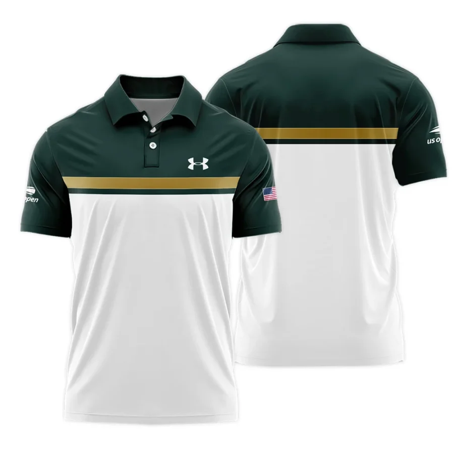 Under Armour US Open Tennis Champions Dark Green Yellow White Polo Shirt Style Classic Polo Shirt For Men