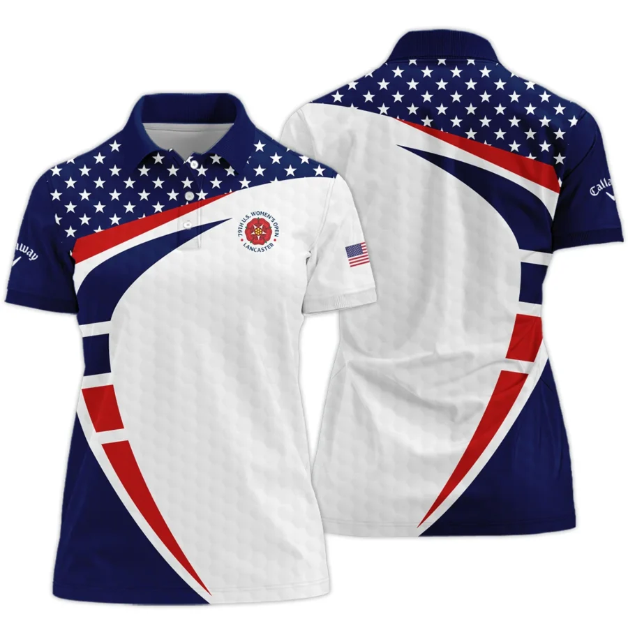 79th U.S. Women’s Open Lancaster Callaway Blue Red White Star Short Polo Shirt