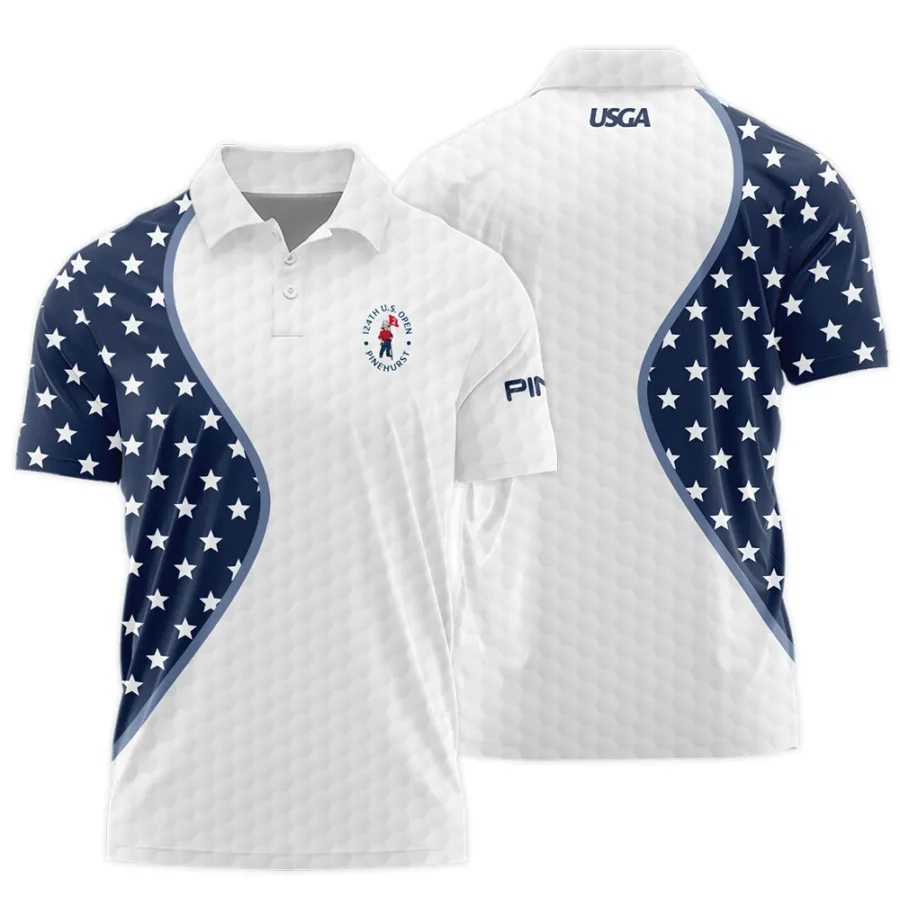 Golf Pattern Light Blue Cup 124th U.S. Open Pinehurst Ping Polo Shirt Style Classic