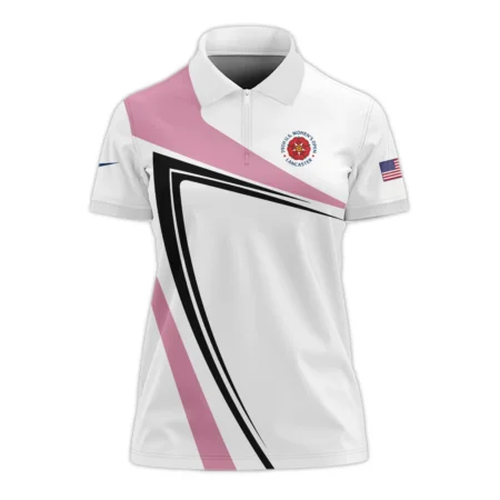Pink Black Golf Pattern 79th U.S. Women’s Open Lancaster Nike Zipper Short Polo Shirt