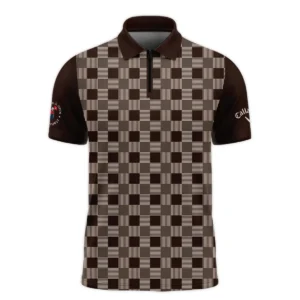 Golf Brown Square Pattern 124th U.S. Open Pinehurst Callaway Polo Shirt Style Classic