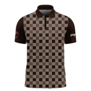 Golf Brown Square Pattern 124th U.S. Open Pinehurst Ping Polo Shirt Style Classic