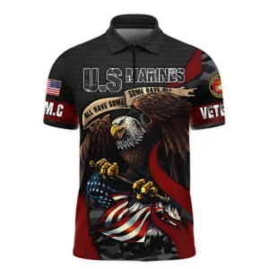 All Gave Some Some Gave All Veteran Eagle Flag U.S. Marine Corps Veterans All Over Prints Polo Shirt