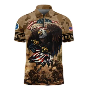 Veteran Camo Eagle All Gave Some Some Gave All U.S. Air Force Veterans All Over Prints Polo Shirt