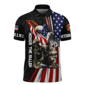 Veteran Honor The Fallen Dont You Dare Disrespect It U.S. Marine Corps Veterans All Over Prints Polo Shirt