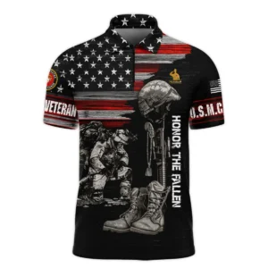 Veteran Honor The Fallen U.S. Marine Corps Veterans All Over Prints Polo Shirt