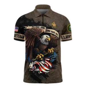 Veteran All Gave Some Some Gave All U.S. Army Veterans All Over Prints Polo Shirt