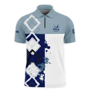 2024 PGA Championship Valhalla Ping Blue White Brush Line Polo Shirt Style Classic Polo Shirt For Men